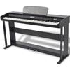 VidaXL Digital Piano with Pedals 88 Keys Black Melamine Panel