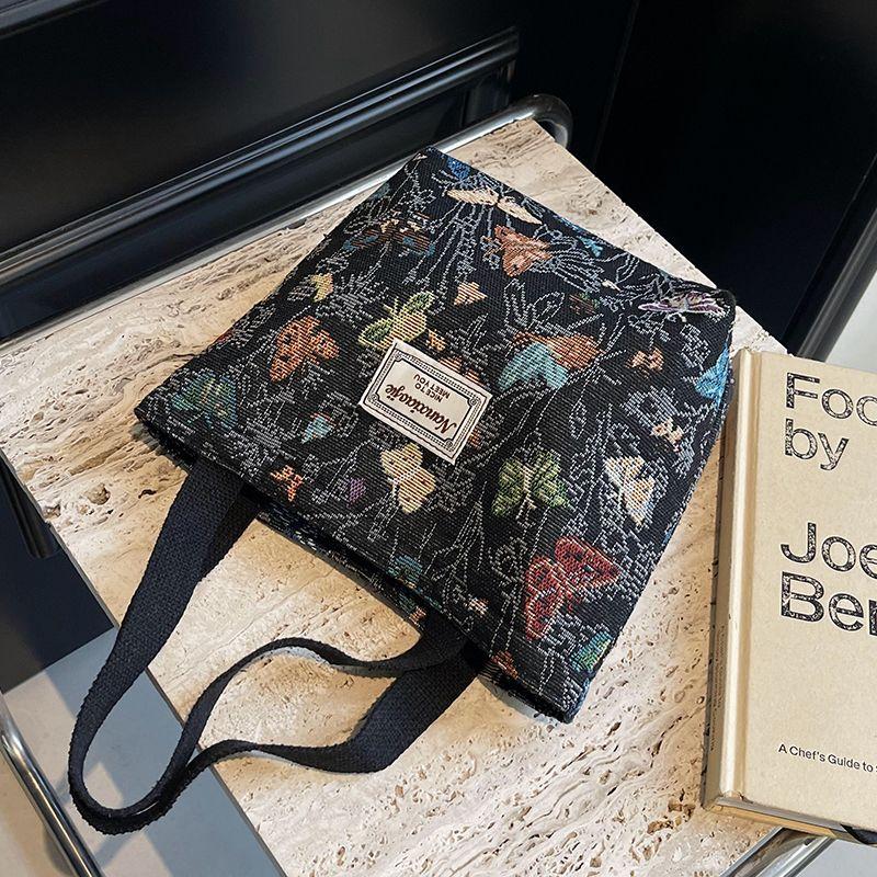 

Fashion Handbag College Student Class Work Clothing Canvas Bag Black small size