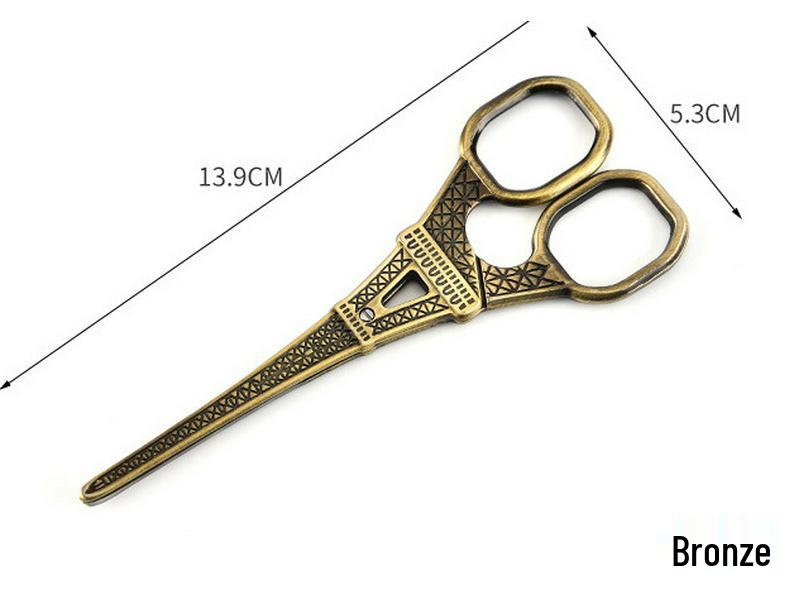 14cm Stainless Steel Eiffel Tower Shaped Scissors - Retro Thread Snippers & Tea Bag Cutters