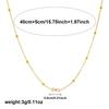 Gold Plated Bow Pendant Necklace with Beaded Chain Delicate Cubic Zirconia Choker