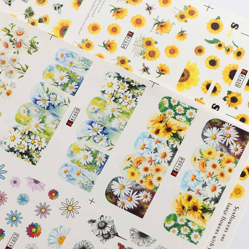 Wrap Flower Peach Blossom Multi-style Water Transfer Stickers Nail Decoration Nail Stickers