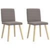 VidaXL Chaises à manger lot de 2 taupe tissu 4101180