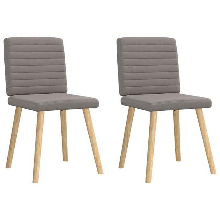 VidaXL Chaises à manger lot de 2 taupe tissu 4101180