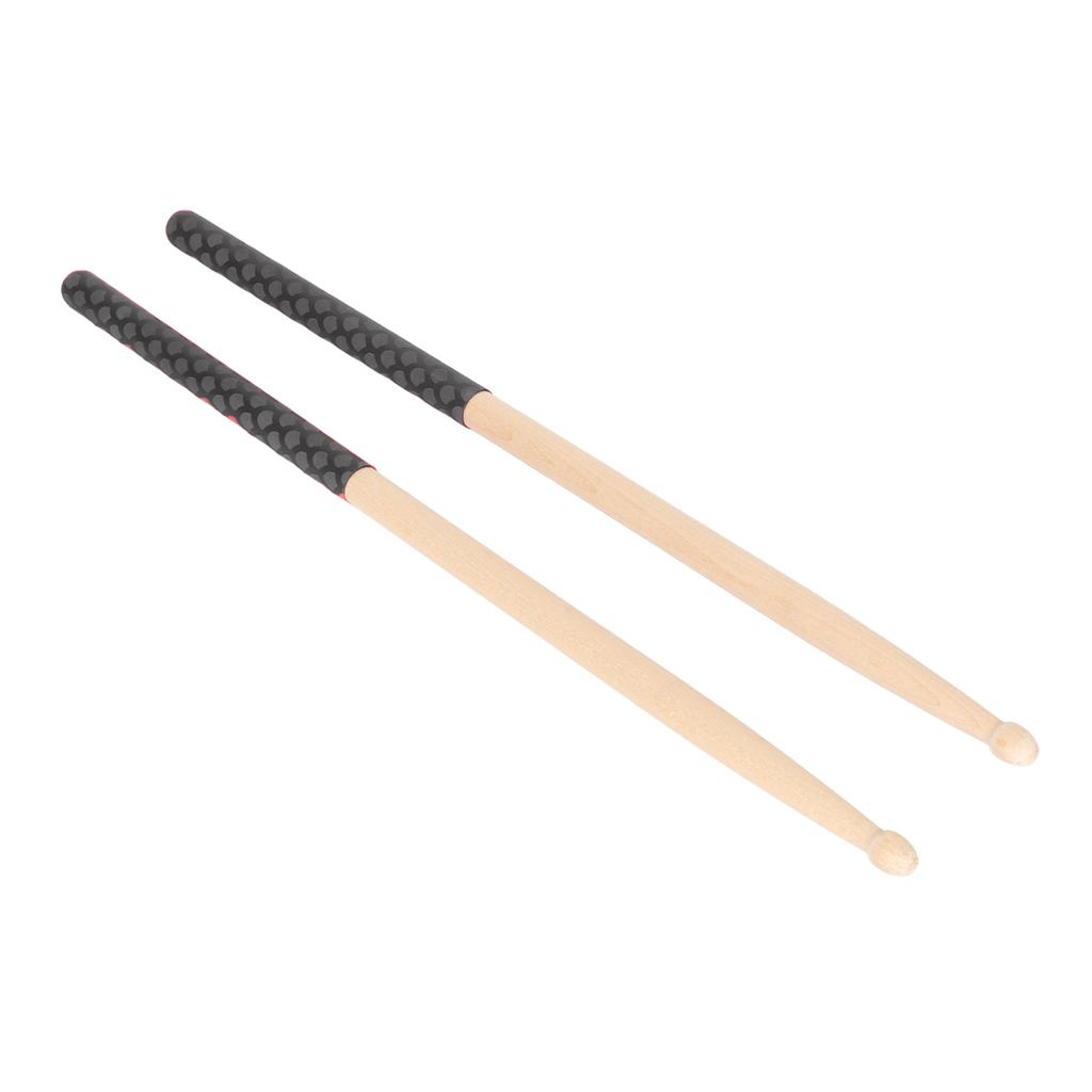 5A Sticks for Adults Kids Beginners Maple Wood Tip sticks with Anti Slip Rubber Handle for Musical Instrument Accessories