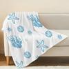 Lightweight Flannel Throw Blanket - Ocean Themed, Soft & Cozy for Home, Couch, Airplane, Christmas & Halloween