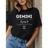 Womens Gemini Zodiac Graphic T-Shirt - Youd Lose Trying To Understand Mine Casual Round Neck Tee, Medium Stretch,