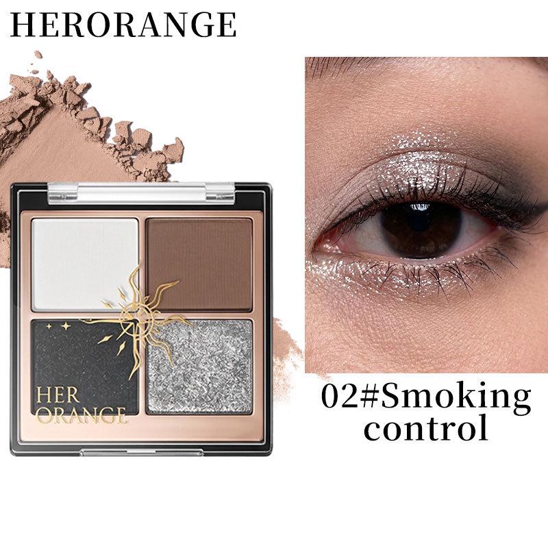 Moon Shadow Sunlit 4-Color Eyeshadow Palette: Waterproof, Sweatproof, Long-Lasting, Easy To Apply, Versatile for Everyday Use.