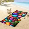 Colorful Gemstone Pattern Towel Beach Towel Quick-drying for Travel Outdoor Sports Jogging Beach and Swimming