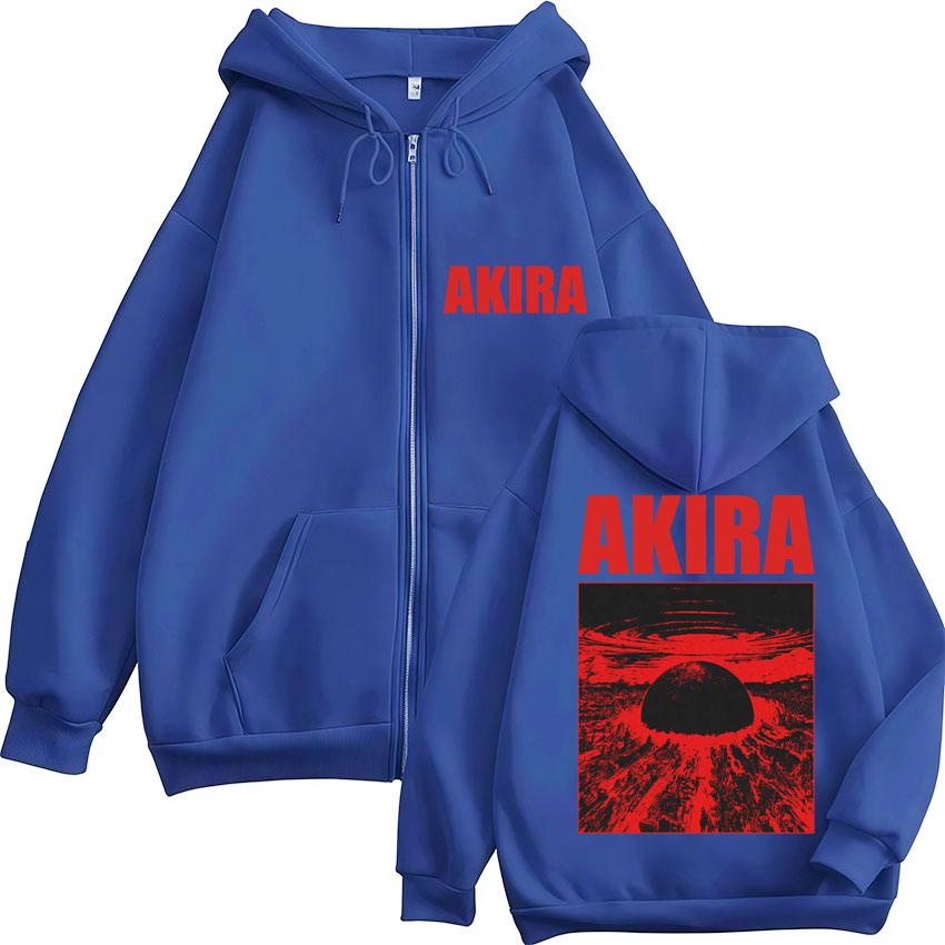 Japan Anime Akira Zip Up Hoodie Science Fiction 90s Movie Shotaro Kaneda Trend Zip Up Sweatshirt Men Women Jackets
