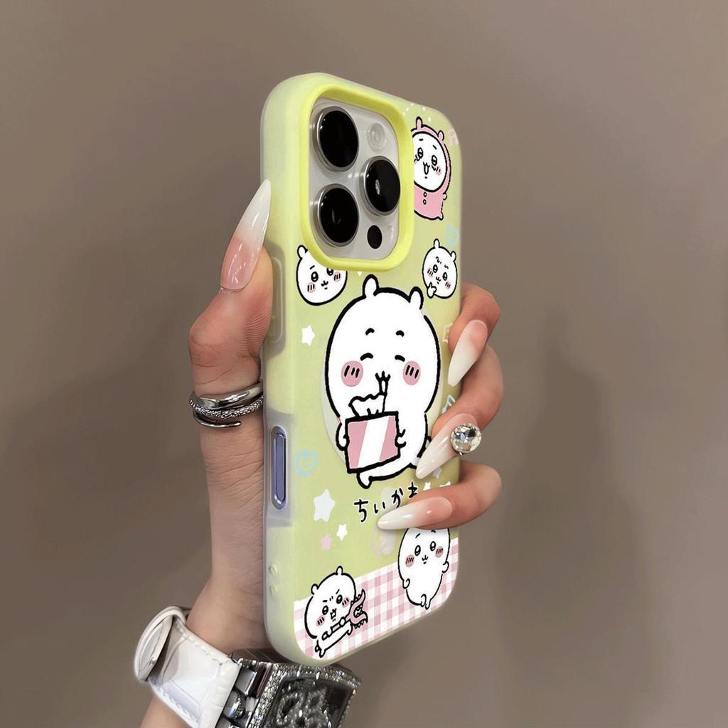 Magnetic Jelly 2-in-1 Phone Case for Apple Phone Protective Cover Lanyard Double Layer Phone Case