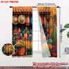 Set Of 2 Bohemian Pottery Cactus Desert Curtains Vibrant Hats Vases Blooming Flowers Living Room Bedroom Decor Curtain Polyester Ideal For Great