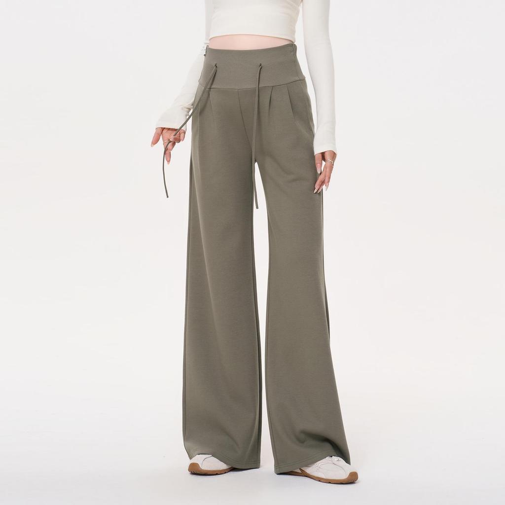 Masanon 2025 Maternity Wide-Leg Drawstring Pants – Comfortable Autumn Wear