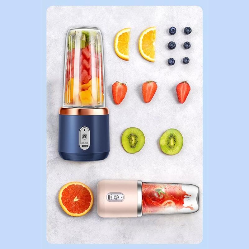 Personal Smoothie Cup Maker Set, Rechargeable Mixing Cup with Extra Drink Cup for Kitchen, Dorm, and Office Use