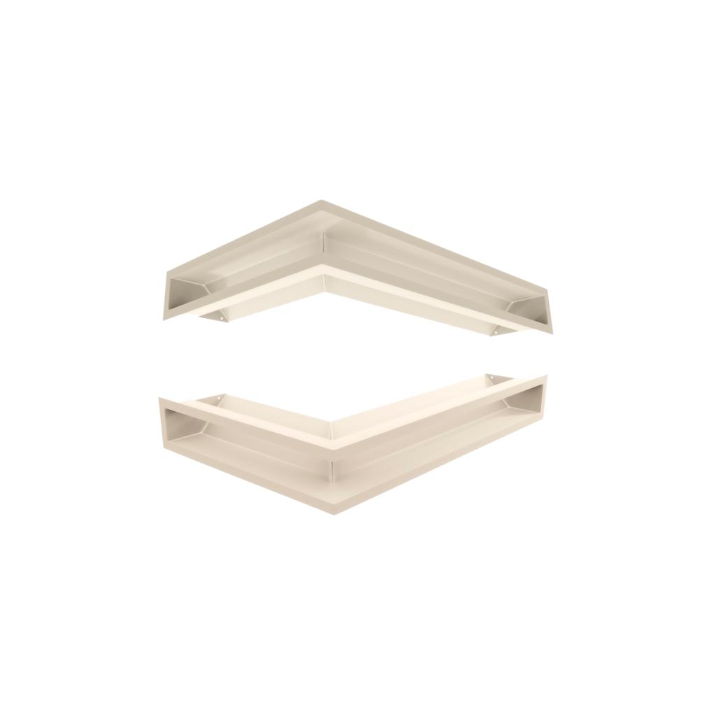 Fireplace grille KRATKI LUFT Cream 9x60x40 Right Ventilation Set of 2 pcs