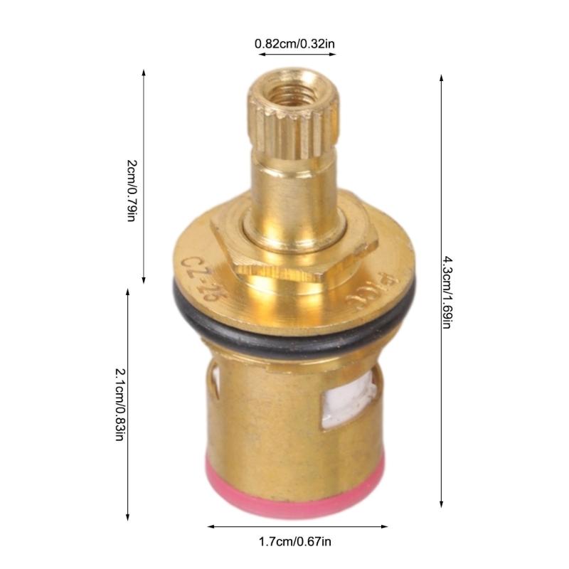 High Performances Faucet Valves Cores with Ceramic Disc Thickened Metal Leak Proof Designs Cartridges for Hot Cold Water