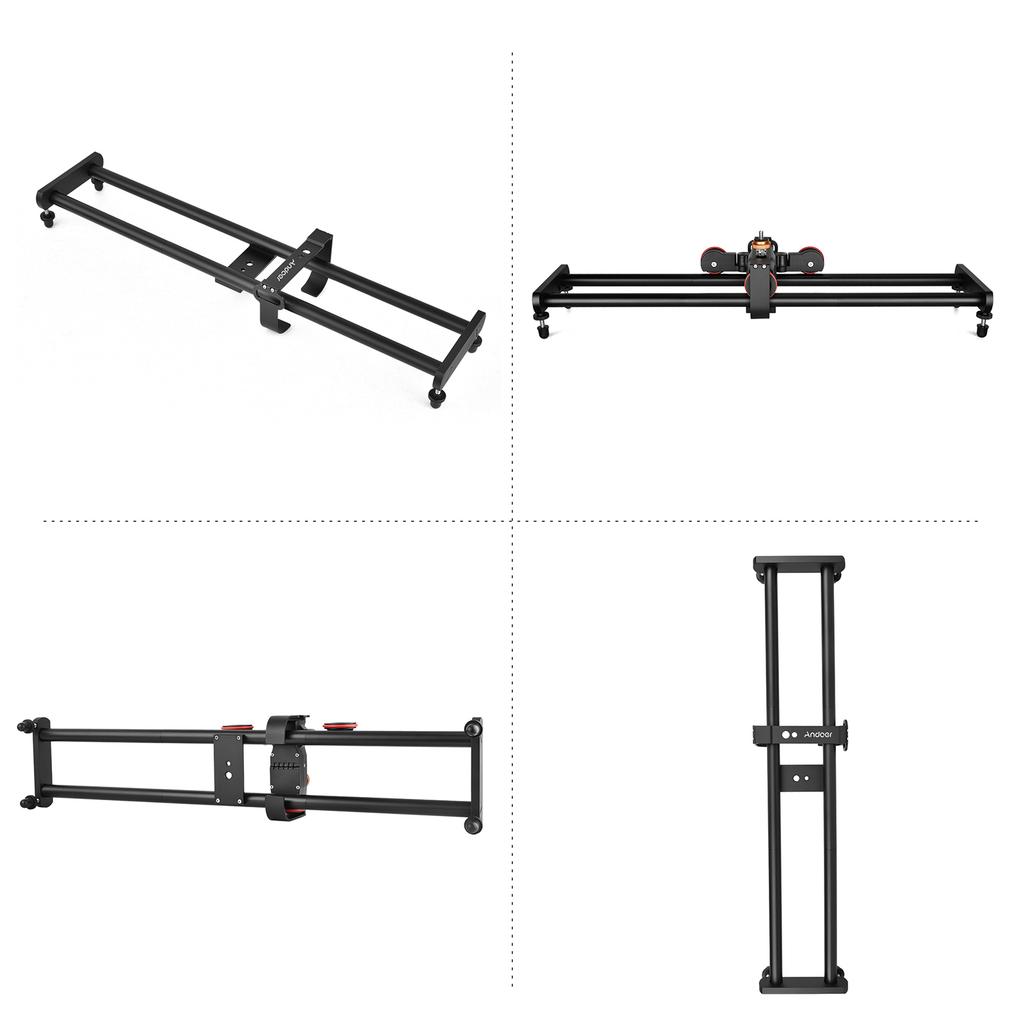 Camera Video Dolly Slider Kit with 3 Wheel Auto Dolly Car APP Control Stepless Adjustable Speed + 60cm 23.6in Track