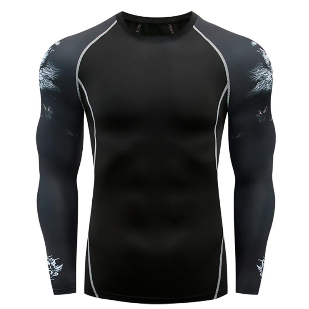 Men's Thermal Underwear Set 5 Size XL Black [BTER15]