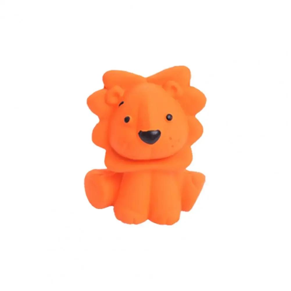 

Многоцелевой латексный игрушка для снятия стресса в форме мультяшного животного для ухода за полостью рта, пищащая игрушка для щенков, игрушка для дрессировки собак для успокоения оранжевый