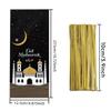 100pcs Mubarak Bags Plastic Cookie Candy Bag Ramadan Kareem Decor Islamic Muslim Party Supplies Eid Al-fitr Decor