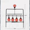 Rotating Metal Target Stand 4+1 Shooting Training Iron Targets for Airsoft, Air Rifle, Air Pistol