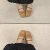 Niche Handwoven Bag Head Half Slippers Women's Summer Wear Korean Version Low Heel One Pedal Lazy Muller Shoes Single Shoes Women