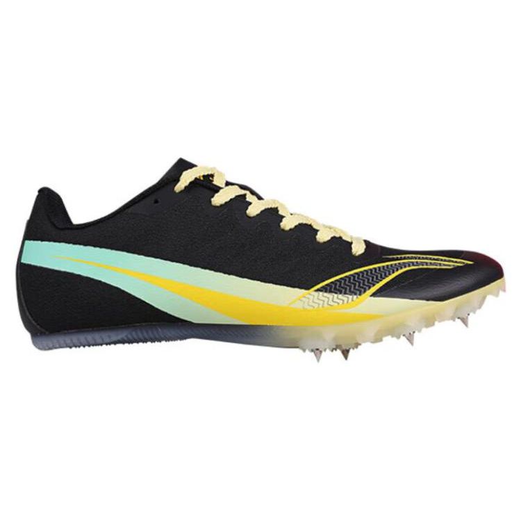 Li Ning Professional Sprint Competition Training Spikes Cushioning Wear-Resistant Low-Top Running Shoes Unisex Shoes Black Yellow LJJT911-4