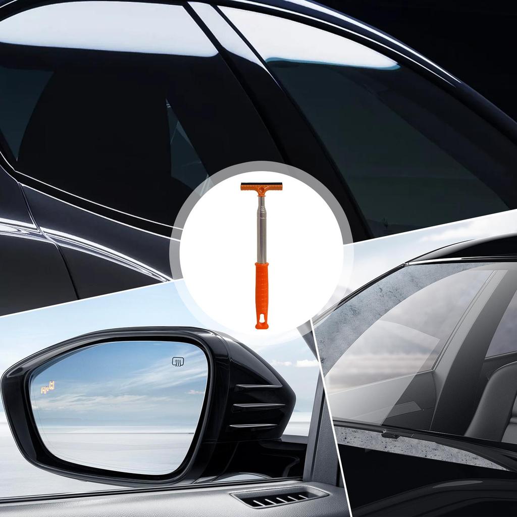 Mirror Squeegee For Car Comfortable Grip Compact Retractable Auto Glass Squeegee For RV Truck Automotive Sedan Pickup