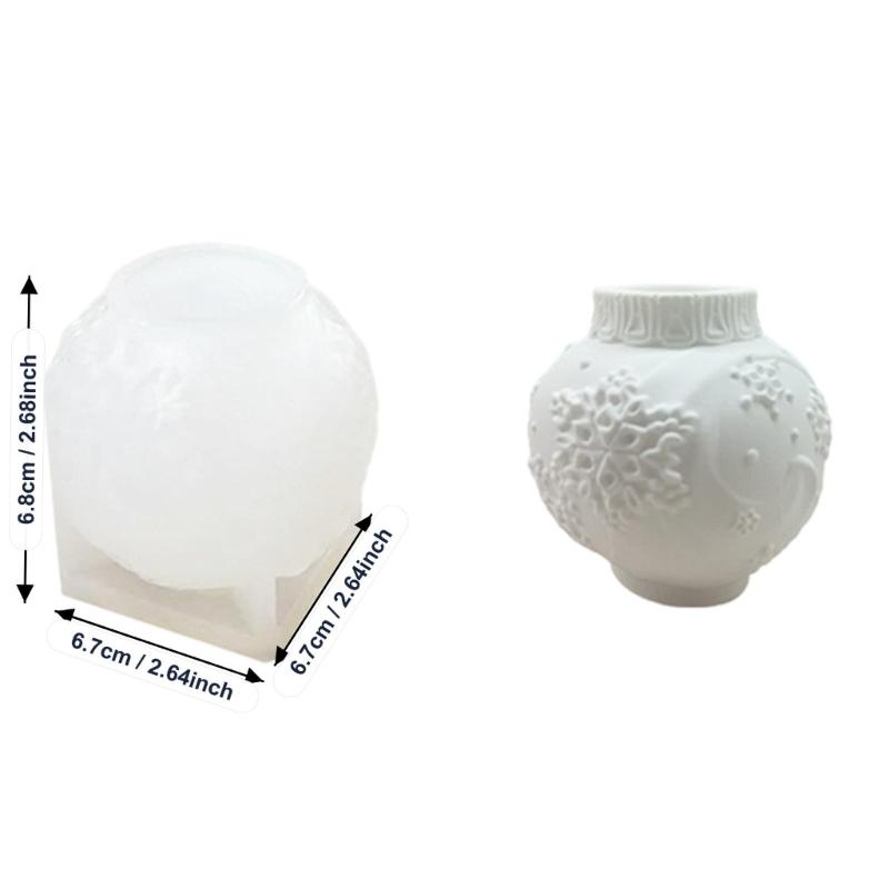 Lantern Resins Molds with Rounded Globe Molds and Integrated Silicone Construction for Decorative Casting Projects