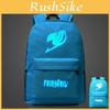 Fairy Tail Backpack Japanese Anime Canvas Travel Bag With Zipper For Teens