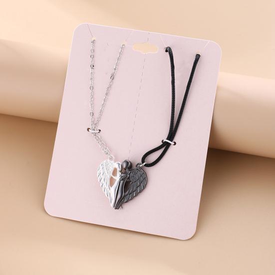 1 Pair Hug Couples Necklace Set Women Men Affectionate Hugging Pendant Love Snuggle Couple Matching Necklace Jewelry Anniversary Gift