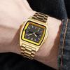 Men Business WatchStainless Steel Wristwatches Square Clock Quartz Watches