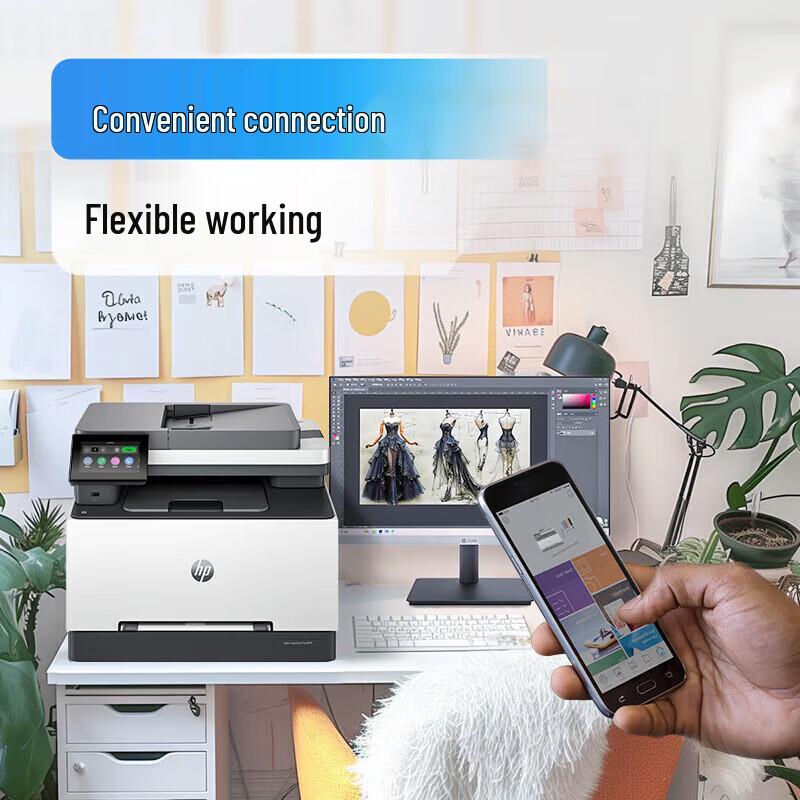HP Color Laser 3388fdw Wireless Duplex All-in-One Printer CN Plug (adapter Included)