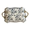 European-style Luxury Ceramic Fruit Tray with Handles Soft Ornaments High Quality Storage Trays Dried Fruit Plate