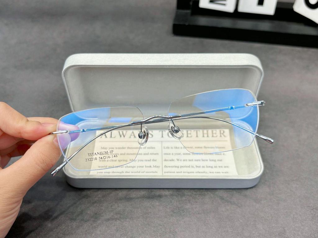 Danyang Ultralight Rimless Titanium Prescription Glasses - Slimming, Versatile Fashion for Men & Women