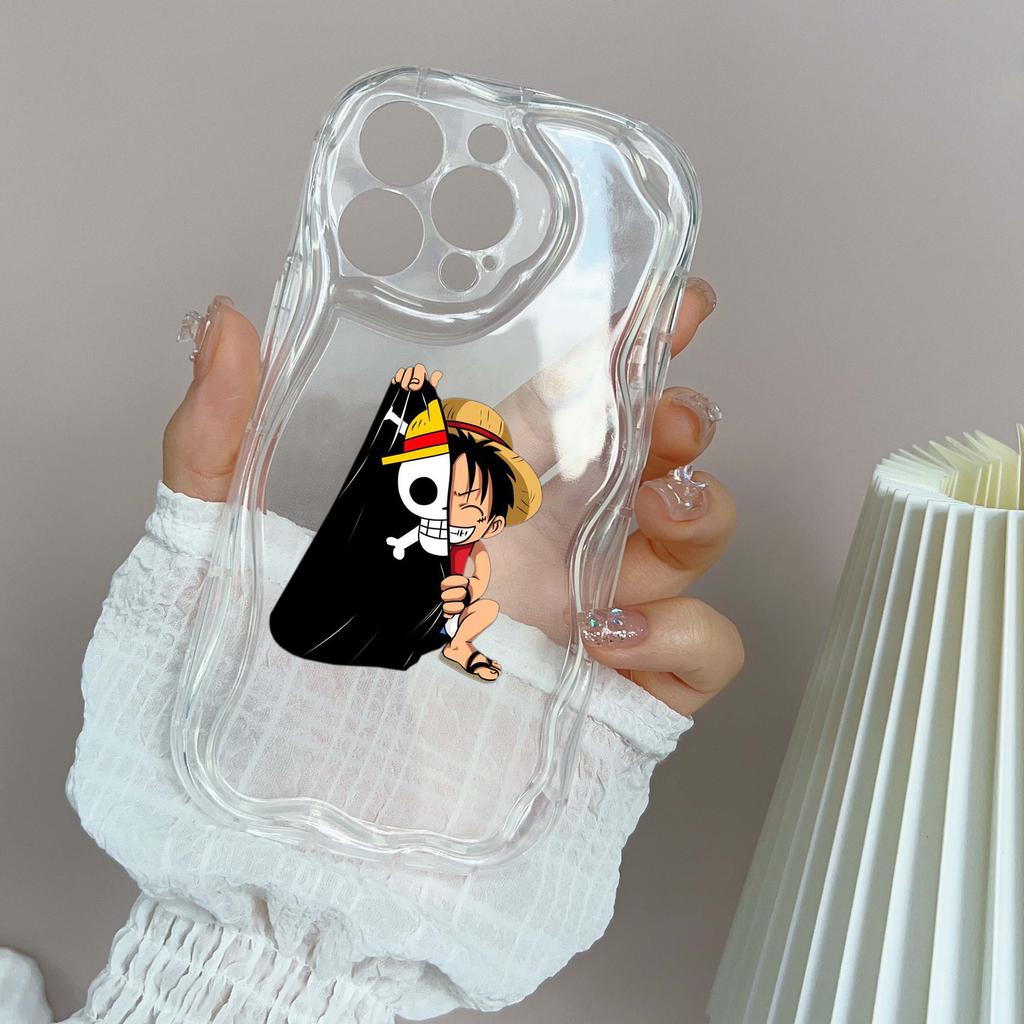 Carcasă de telefon LZ28 One Piece Luffy Gear 5, transparentă, cu valuri moi, pentru iPhone 15, 13 Pro Max, 12 mini, 14, 8 Plus, XS Max, XR, 6, protecție spate
