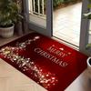 1pc Merry Christmas Print Pattern Rug Kitchenware Printed Floor Mat Perfect Gift for Home for Christmas Halloween Decoration