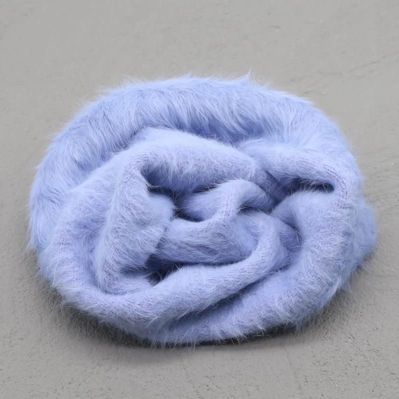 Modische Kaninchenfell-Mützen für Damen Weiche Warme Flauschige Wintermütze für Damen Winddichte Bonnet-Mütze Pile Beanies Mütze