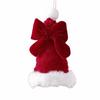 Handmade Mini Velvet Tree Tower Pendant Creative Christmas Bows Hanging Ornament  Party Supplies