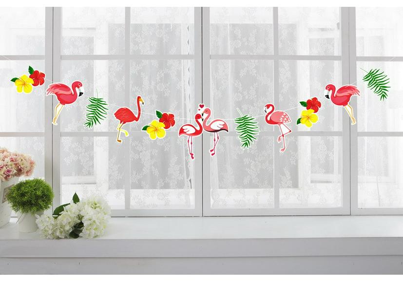

Flamingo Hawaiian Tropical Theme Birthday Party Banner