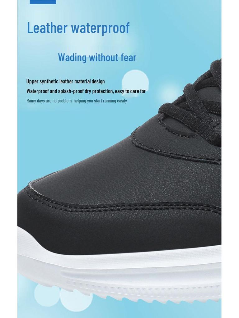 Men's Extra Large Waterproof Leather Sneakers & Rain Boots (Size 45-48) for Autumn & Kitchen Work