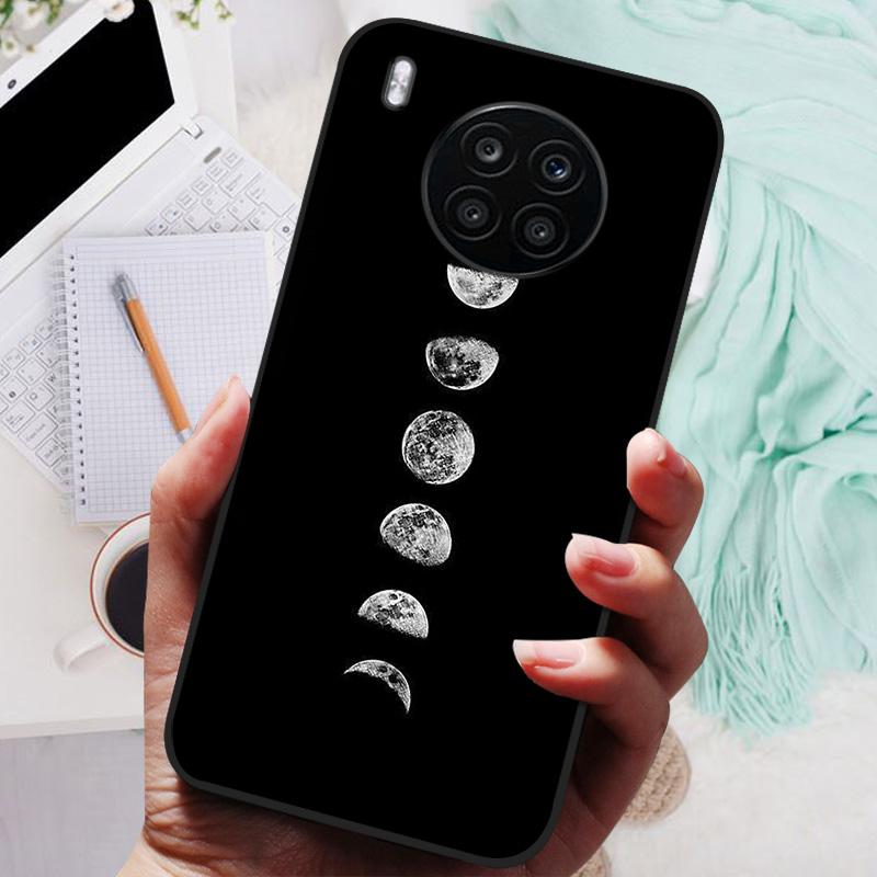 For Honor 50 Lite Case Black Cover Lion Wolf Silicone Soft Back Cases For Huawei Honor 50 Lite Pro Phone Case Protective Shell