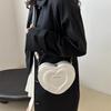 Chic And Modern Simple Heart Printed Crossbody Bag In Vibrant Colors For Everyday Use