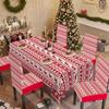 New Christmas Decoration Printed Universal All-Inclusive Elastic Chair Cover Tablecloth Set Household Dining Table Chair Cover