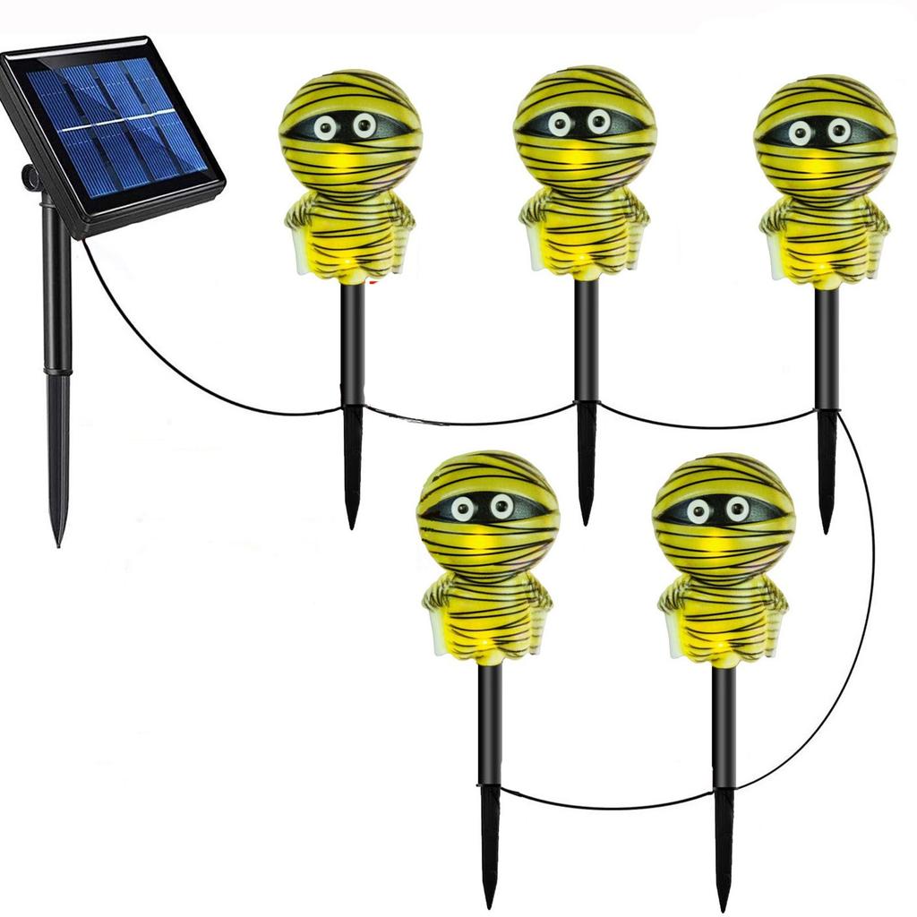 Solar Halloween Garden Lights – 6-Pack Waterproof LED & Stakes, Auto On/Off, 8-Hour Glow, Spooky Yard Decor For Trick-or-Treat