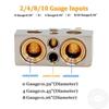 2Pcs 0/2/4/8/10 Gauge for Car Marine Auto Battery Terminal Connectors Positive & Negative with Adjustable Shims