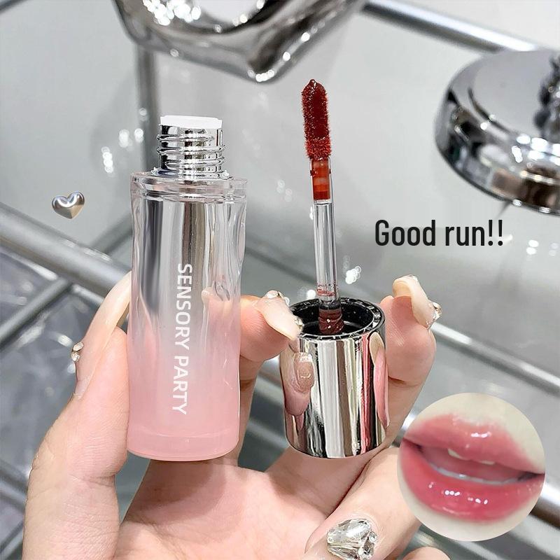 Shimmering Plumping Lip Gloss: Long-Lasting, Moisturizing, Non-Fade & Non-Transfer Jelly Water Light Lip Oil
