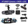 4*1080P Car DVR 360 Degrees Video Recorder WIFI GPS APP Control Dash Cam 24h Parking monitor Night Vision Rear View camera