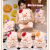 Fruit Tea Milk Hat Bow Pig Plush Toy Animal Stuffed Doll Decoration Kids Gift