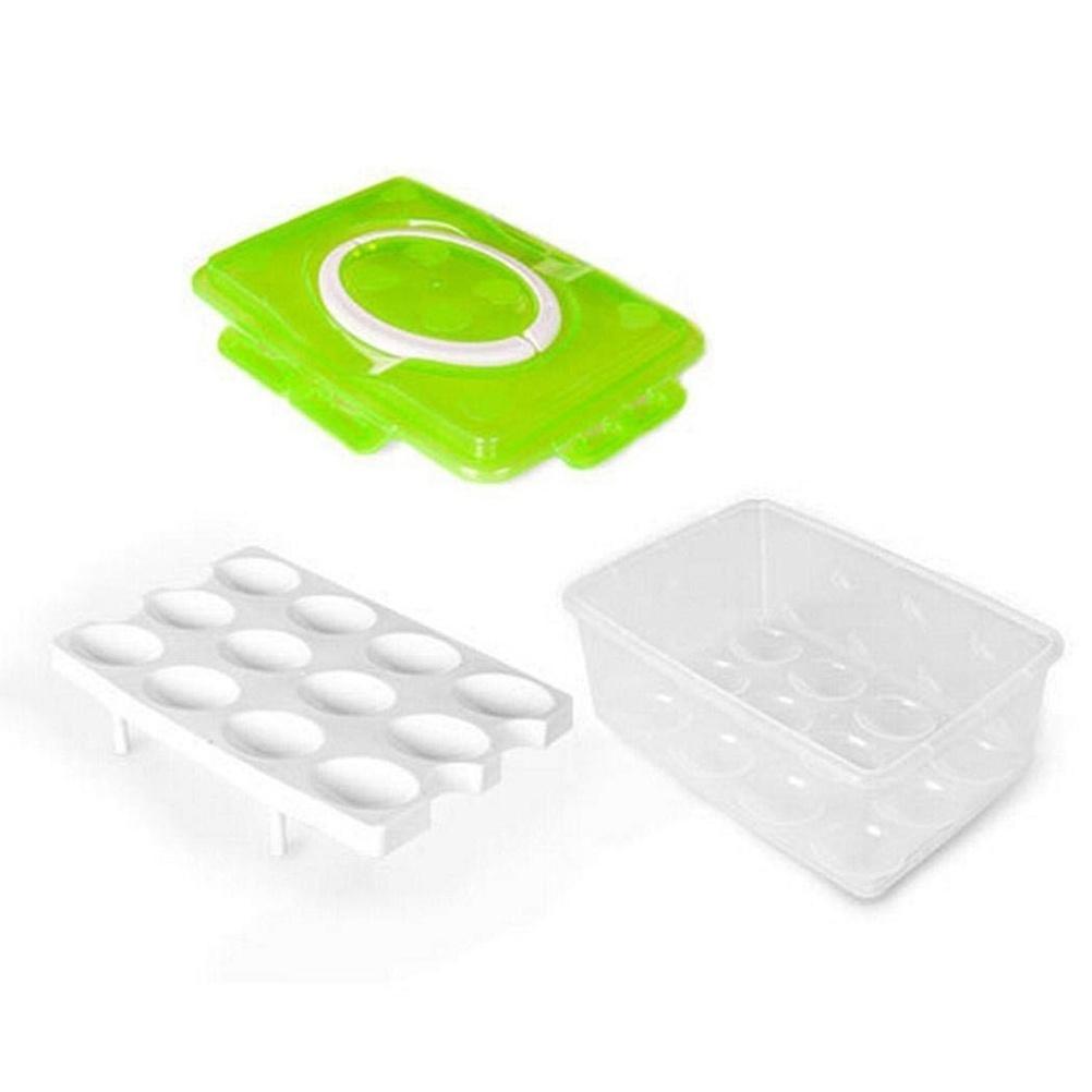1 ks Plastový dvouvrstvý box na vejce Organizér na vejce do lednice Úložný box Kontejner Držák na 24 vajec