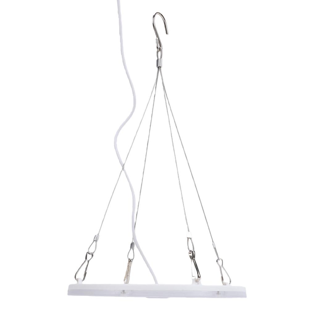 Plant Grow Light White 120 Beads 8W Full Spectrum Hanging Growing Lamp with 2H 4H 8H Timer 4 Dimmable Levels for Indoor
